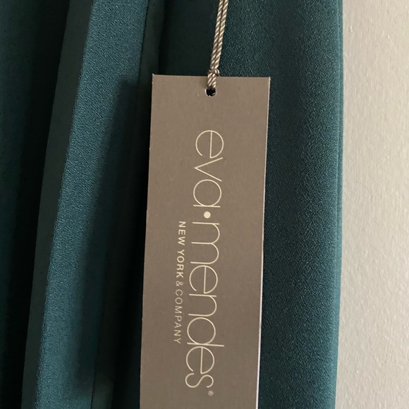 Eva Mendes Hunter Green Faux Wrap Skirt (NWT) - Picture 3 of 12